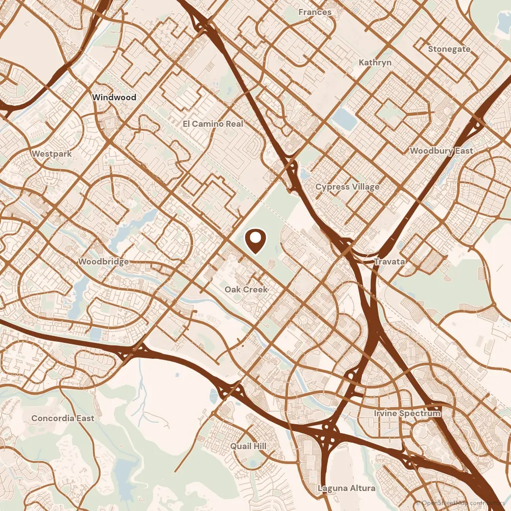Map showing Barranca Irvine Concrete in Irvine